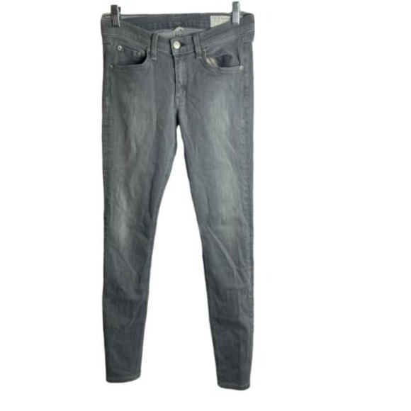 Rag & Bone Skinny Jeans Size 28 Washed Gray Inseam 28.5" Low Rise Y2K - Picture 1 of 10